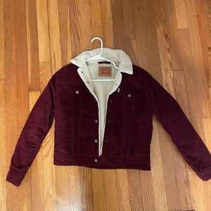Levi’s Maroon corduroy Sherpa lined jacket